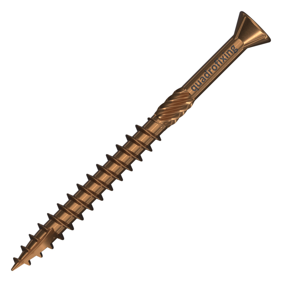 Nerezové skrutky 4,0–5,0 mm na terasu a fasádu QUADROFIX ANTIK C2