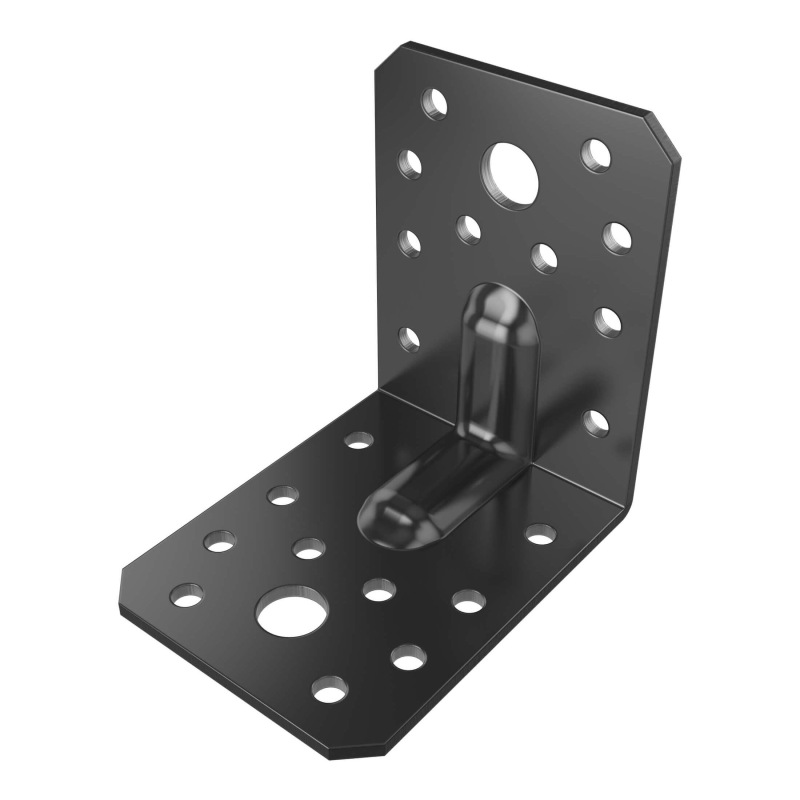 Čierny uholník do dreva s prelisom