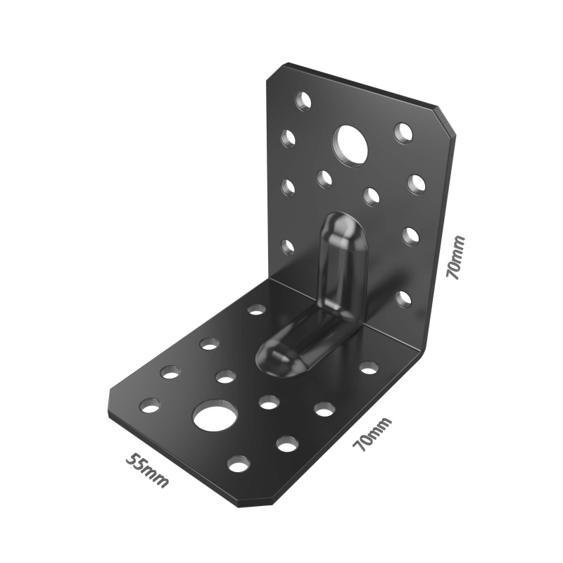 Čierny uholník do dreva s prelisom 1
