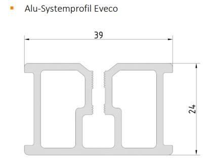 Hliníkový profil EVECO 2,4 m