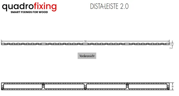 Terasová dištančná lišta - Eurotec Dista-Leiste 2.0