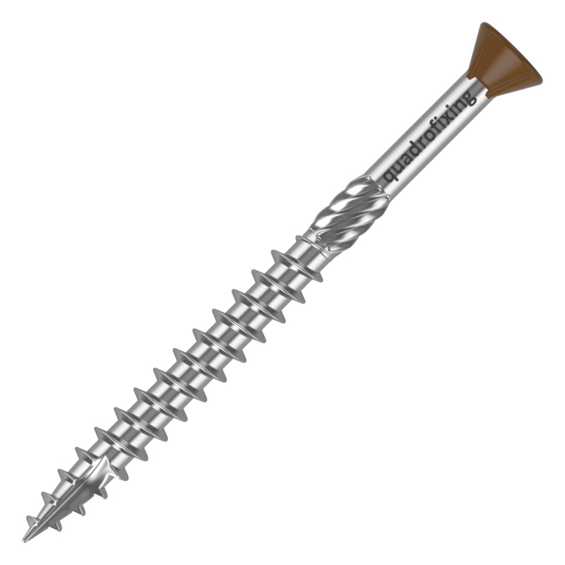 Hnedé nerezové skrutky 4,0–5,0 mm (200 ks + bit) QUADROFIX BROWN