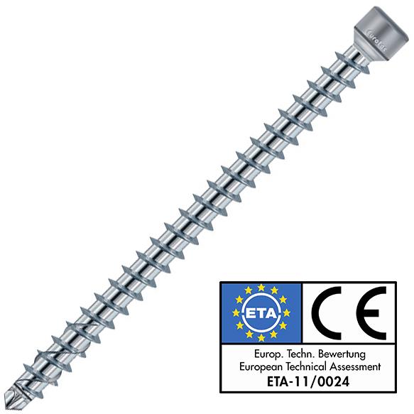 Tesárska skrutka - Eurotec KonstruX - valcová hlava, celozávit