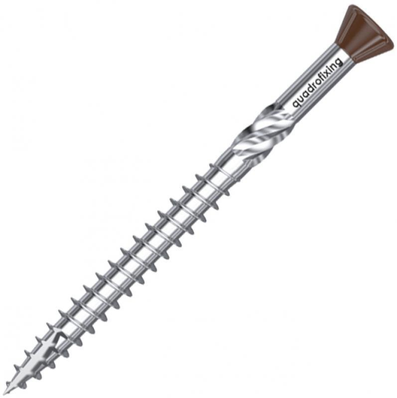 Terasové skrutky 5,0 mm, nerez C2, hnedé, TORX (200 ks + bit)