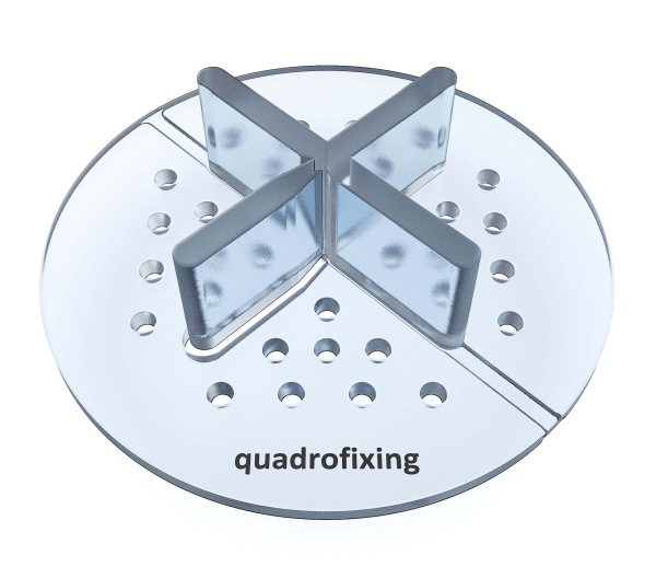 Terč pod dlažbu DAKOTA - pevný, výška 2 mm, transparentný (Ø 64 mm)
