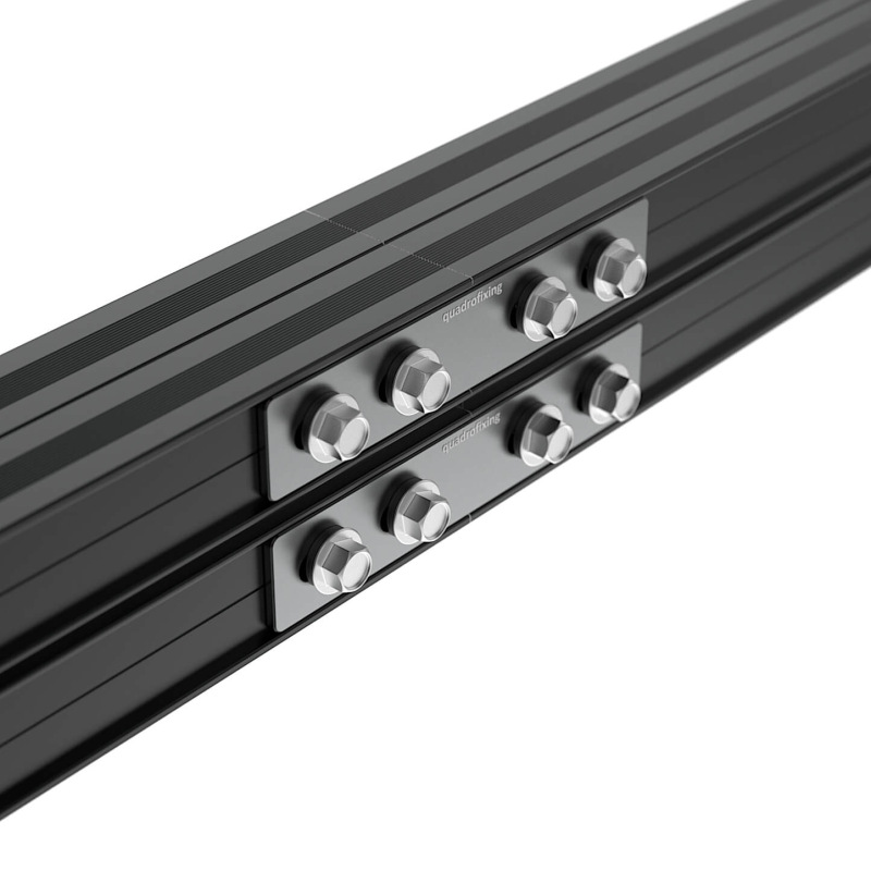 Hliníkový terasový profil čierny 50x40x4000 mm | QFX-ALU 50 BLACK 1