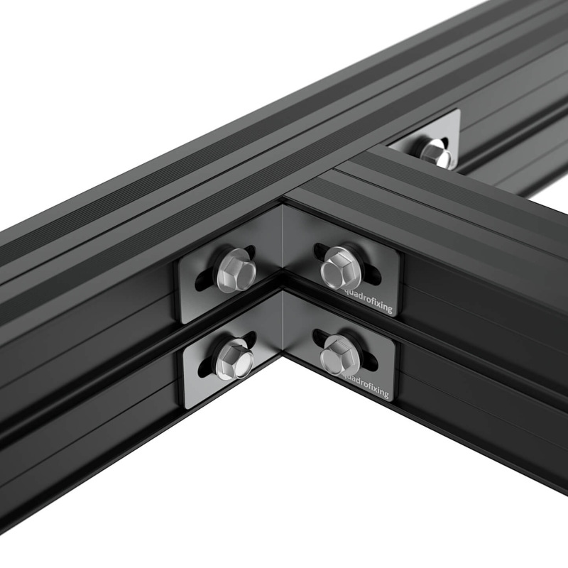 Hliníkový terasový profil čierny 50x40x4000 mm | QFX-ALU 50 BLACK 2