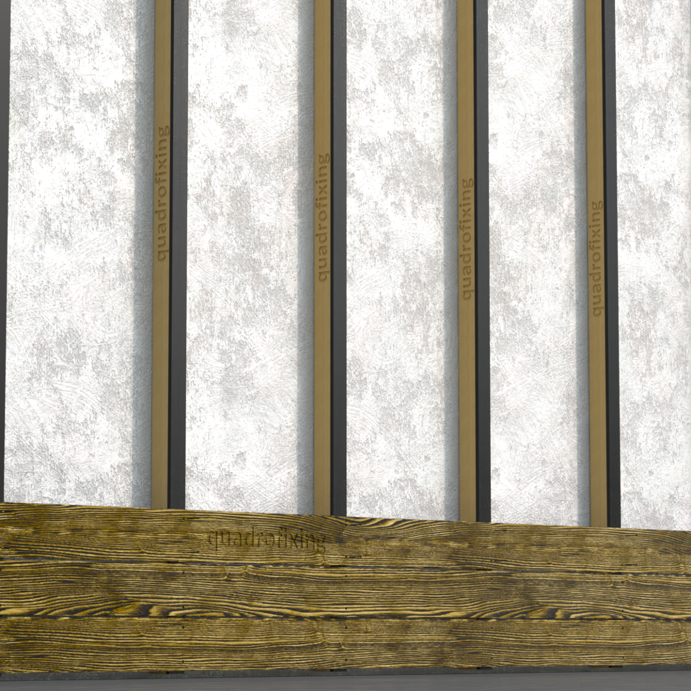 fasáda z čiernych skrutiek quadrofixing